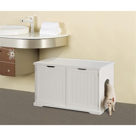 Merry Products Cat Washroom Bench in White MPS010